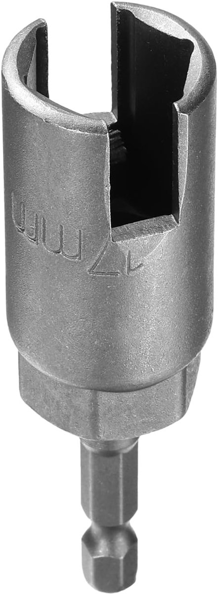H17 vleugelmoerdriver 17 mm metrische 6-punts bus 1/4" zeskantschacht Power Deep Slot vleugelmoer boor CR-V staal moersleutel slagmoersleutel gereedschap