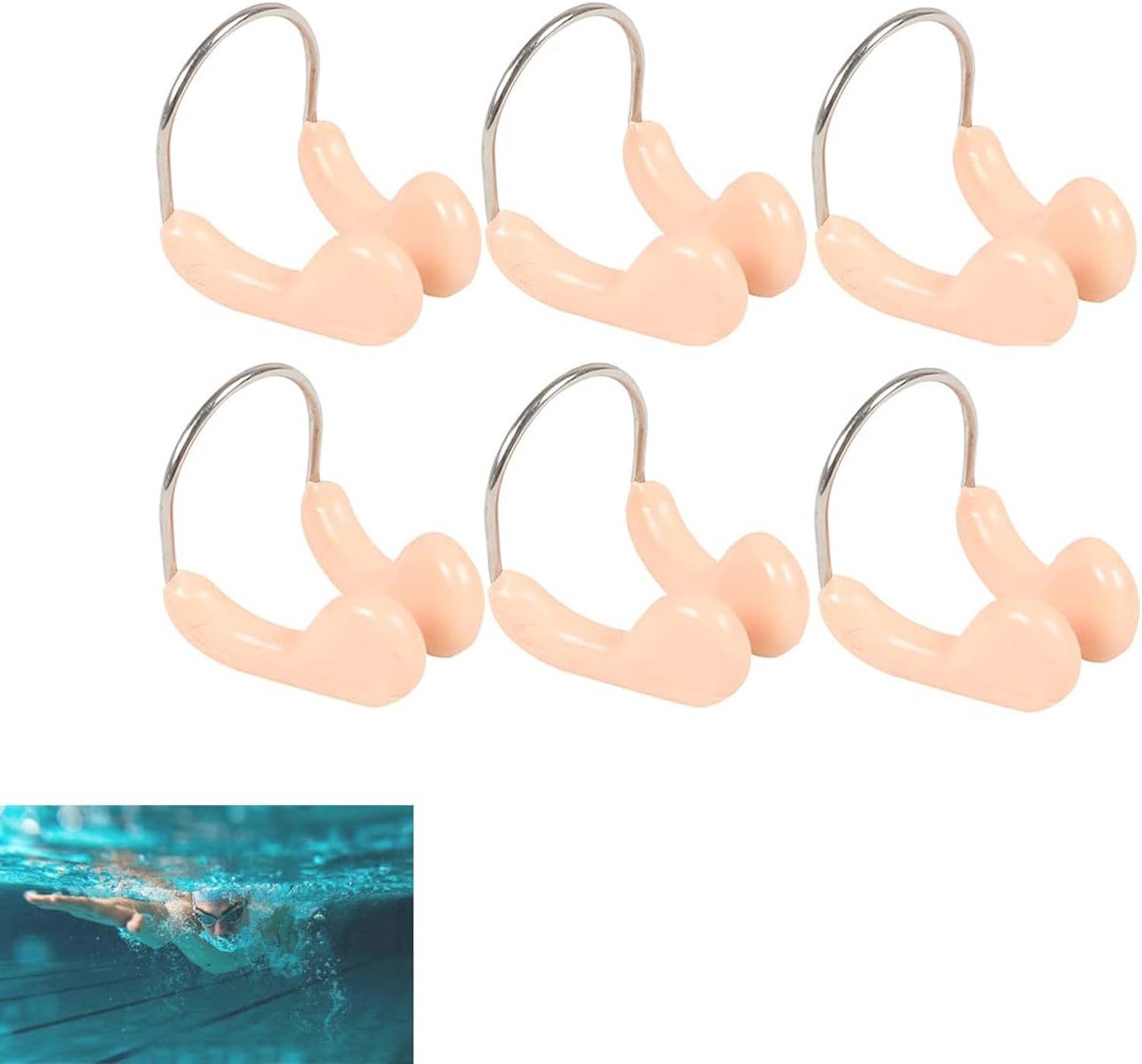 Neusklem Zwemmen Unisex, 6 Stuk