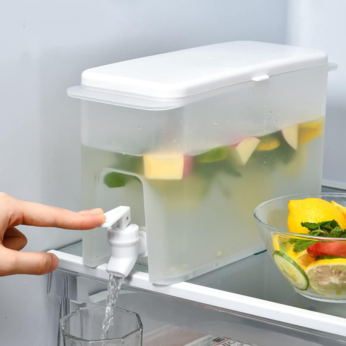 3,5 l kunststof koeler voor het huishouden met kraan, fruit, theepot, limonade, emmer, drankhouder, koelkast of buiten.