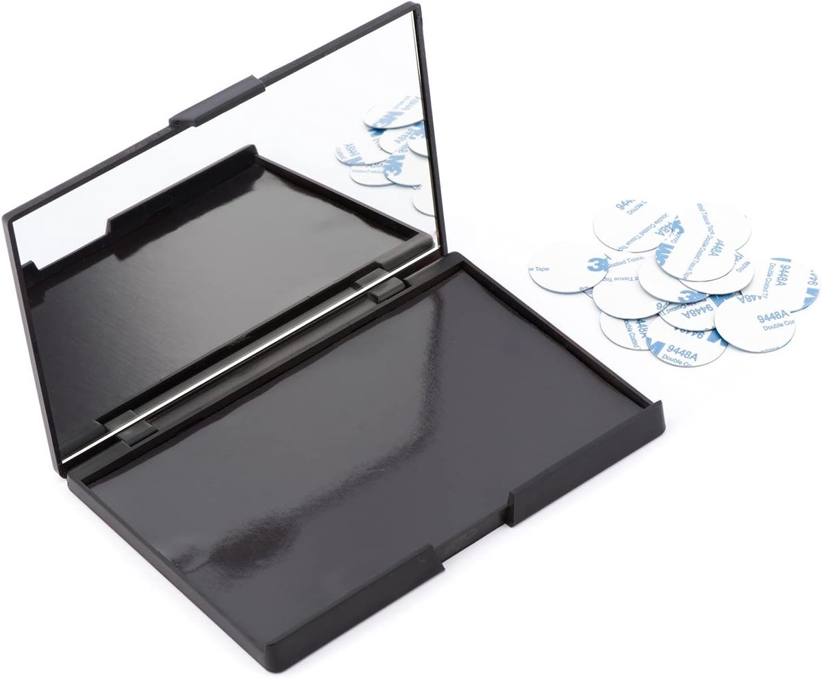 Lege magnetische oogschaduw-make-up-palet met 15-delig zelfklevend leeg palet metalen stickers voor oogschaduw, lippenstift, rougepoeder