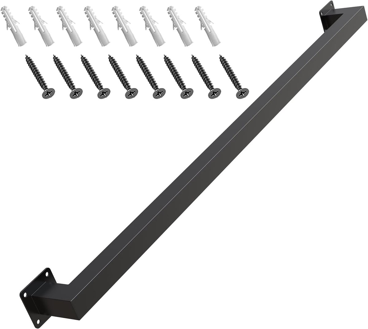 90cm Treppenhandläufe, Zwart Handloop Treppe | handauf Badkamer, metaal ijzer zwart handauf vintage, geländer buiten, voor trappenhuis, tuin, ingang, gang handläufe