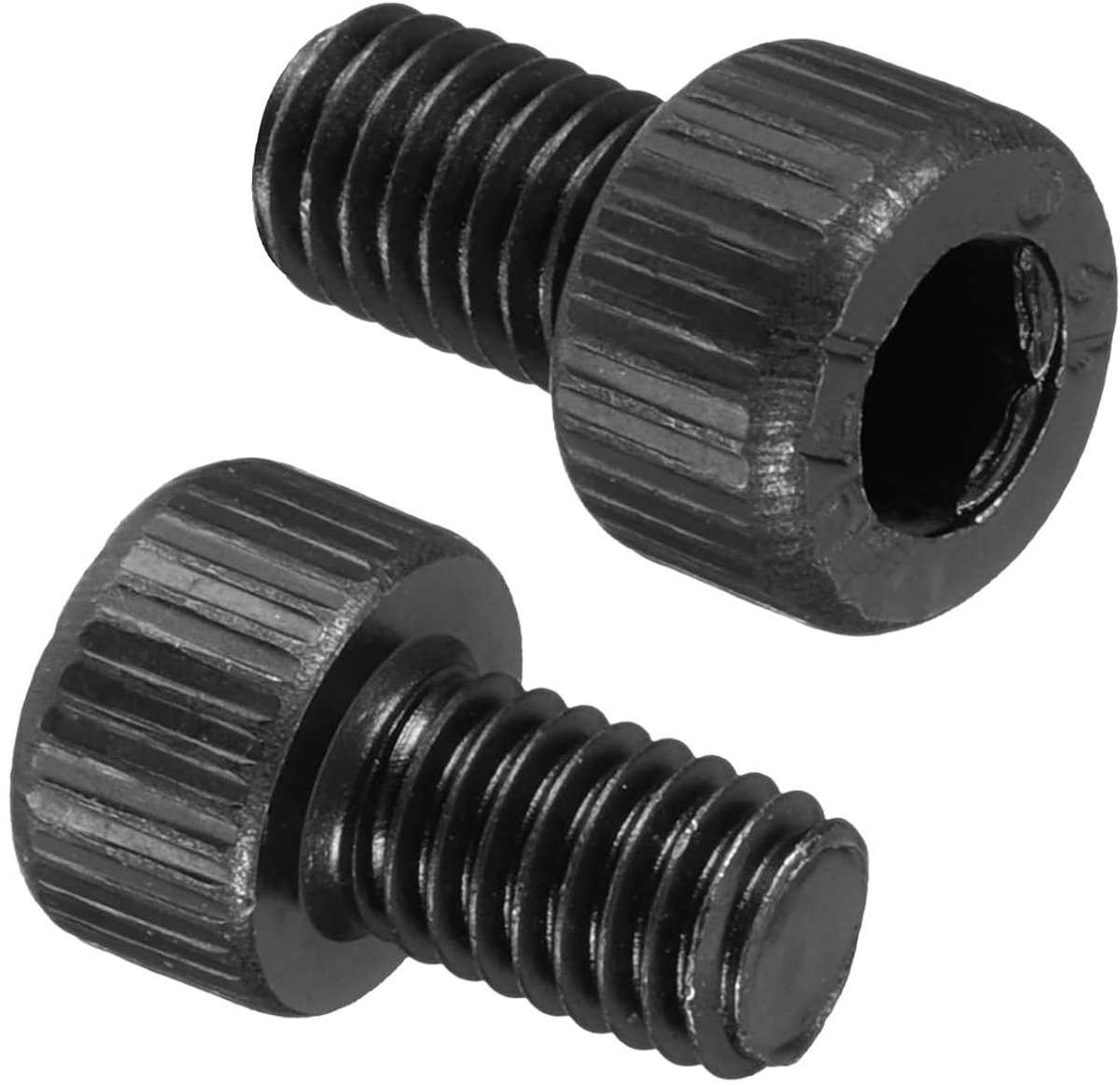 50 stuks M5 x 8 mm zeskantschroeven, 12,9 graden koolstofstaal, schroevenset, zwart oxide assortiment, machineschroeven, volledige schroefdraad voor reparatie