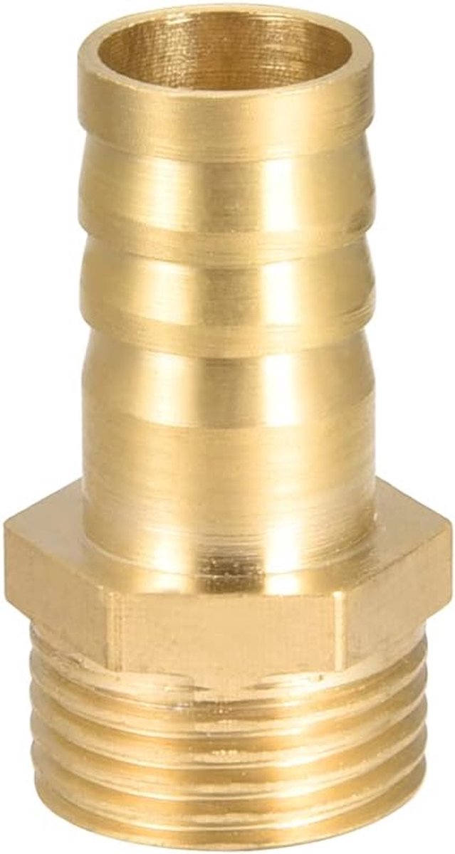 Sourcing map messing weerhaken buis stekker adapter 10mm weerhaken x 1/8" G buitenbuis 3/8" G x 12mm