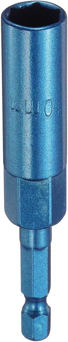 Moeropzetstuk 10 mm zeskantige aandrijving dopsleutel CR-V staal krachtschroevendraaier bits dopsleutelgereedschap met 1/4 inch snelwissel-zeskantige schaap voor accuschroevendraaier blauw