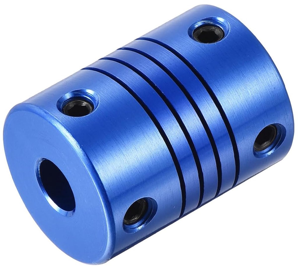 1 stuk 6 mm op 6 mm askoppeling van aluminiumlegering L25 x D19 flexibele koppeling met schroeven voor encoder en motoren, blauw