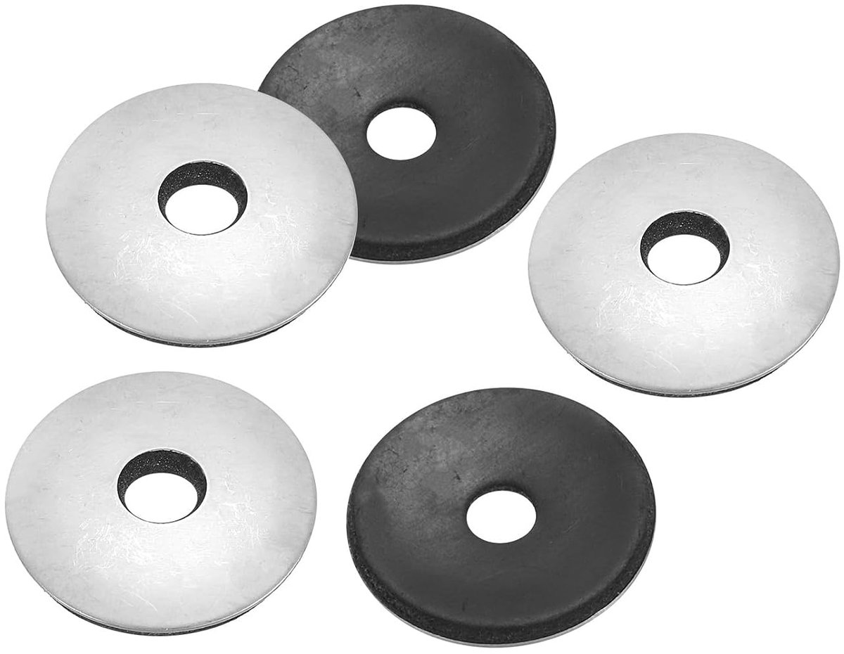 Afdichtingsringen van EPDM-rubber, afdichting, 6,3 x 25 mm, 100 stuks, 201 sluitringen, neopreen, roestvrijstalen afdichting, afdichting voor de levering van marine-bouten (#14 x 1/4 inch)