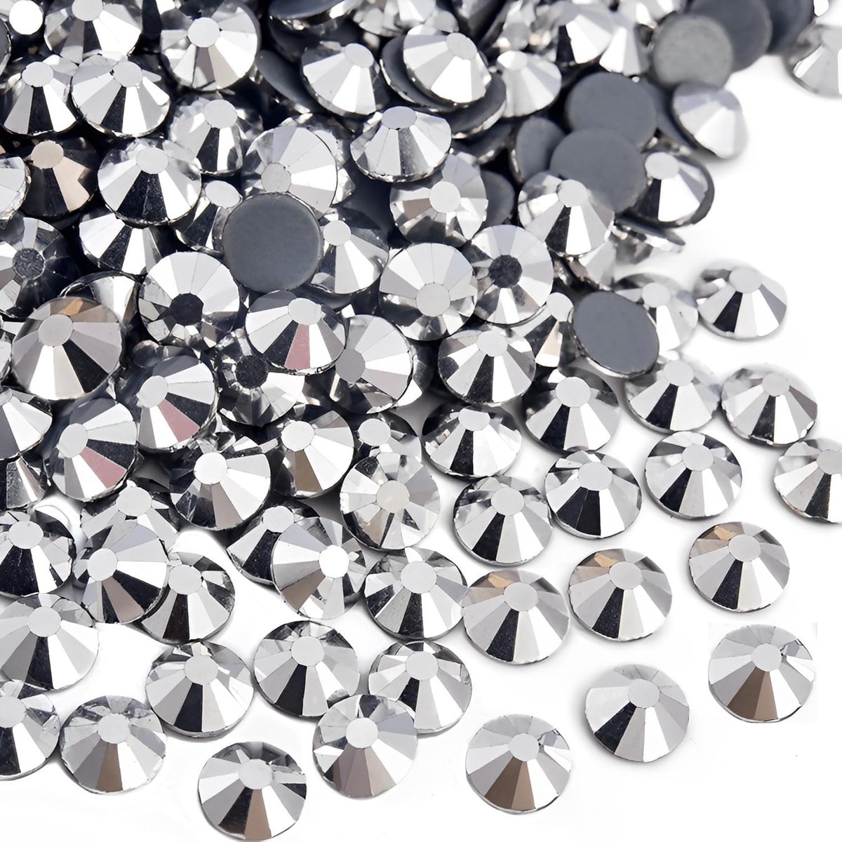 Steentjes Bulk - Glazen Strass Edelstenen voor Stof, Kleding, Ambachten & Bedazzling 6,4 mm (ss30, 288 stuks, Silver Hematite) | 288 stks Hot Fix Glas Strass Edelstenen Diamant voor Bedazzling, Crafting, Kleding, Schoenen & Accessoires DIY Decoratie