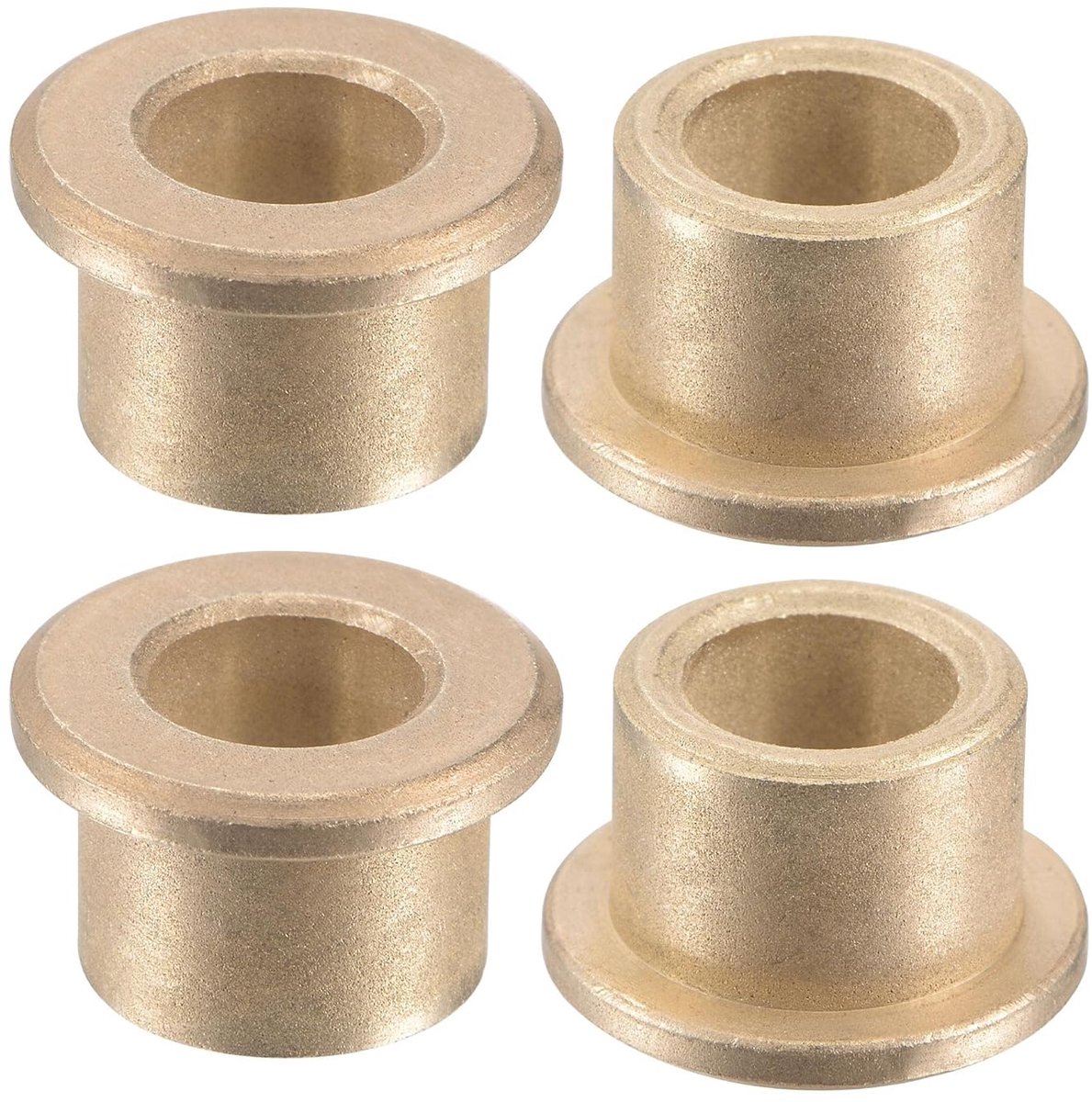 sourcing map Flens kabelmof, krimpslang, kogellagers 8 mm, boring 12 mm, lengte 16 mm, flens, diameter 2 mm, dikte brons, zelfsmerend, ring 4 stuks