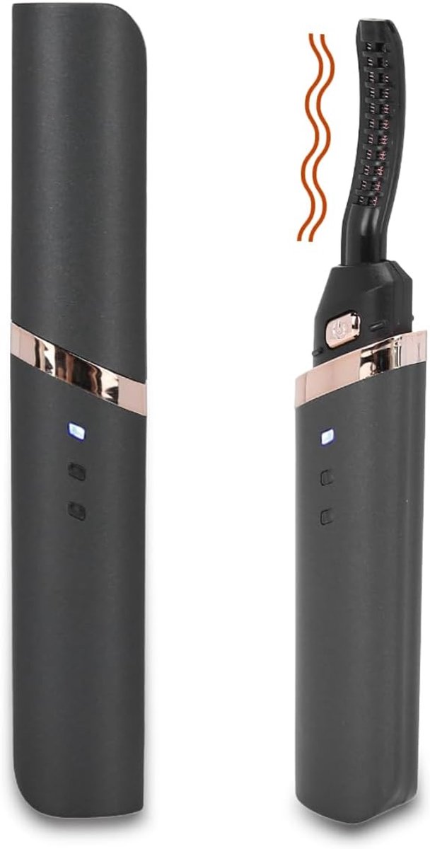 Wimperkruller, Automatisch Verwarmde Langdurige Krultang USB-oplaadtool voor Wimperpermanent (zwart)