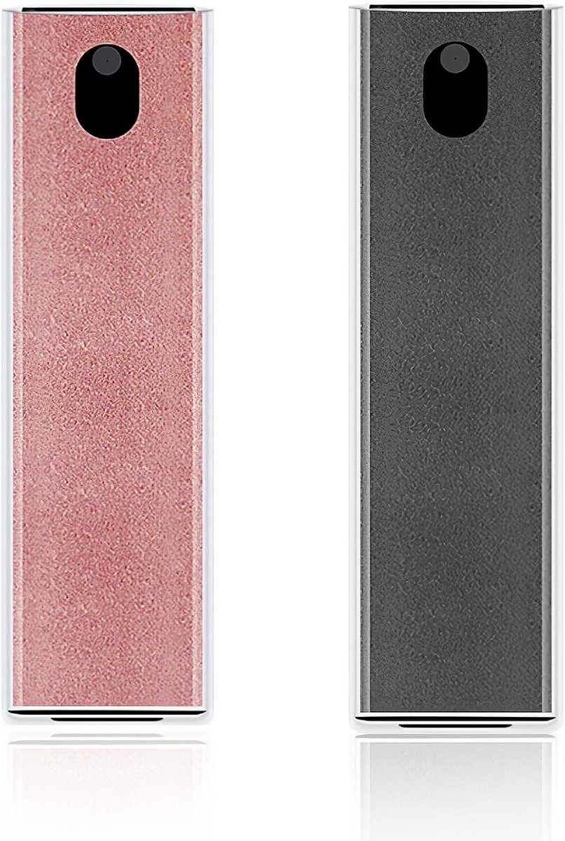 2 stuks beeldschermreiniger 3-in-1 met 10 ml navulbare reinigingsspray, schermreiniger met microvezeldoek, schermsprayreiniger voor gebruik voor smartphone, tablet, pc, laptop, monitor auto