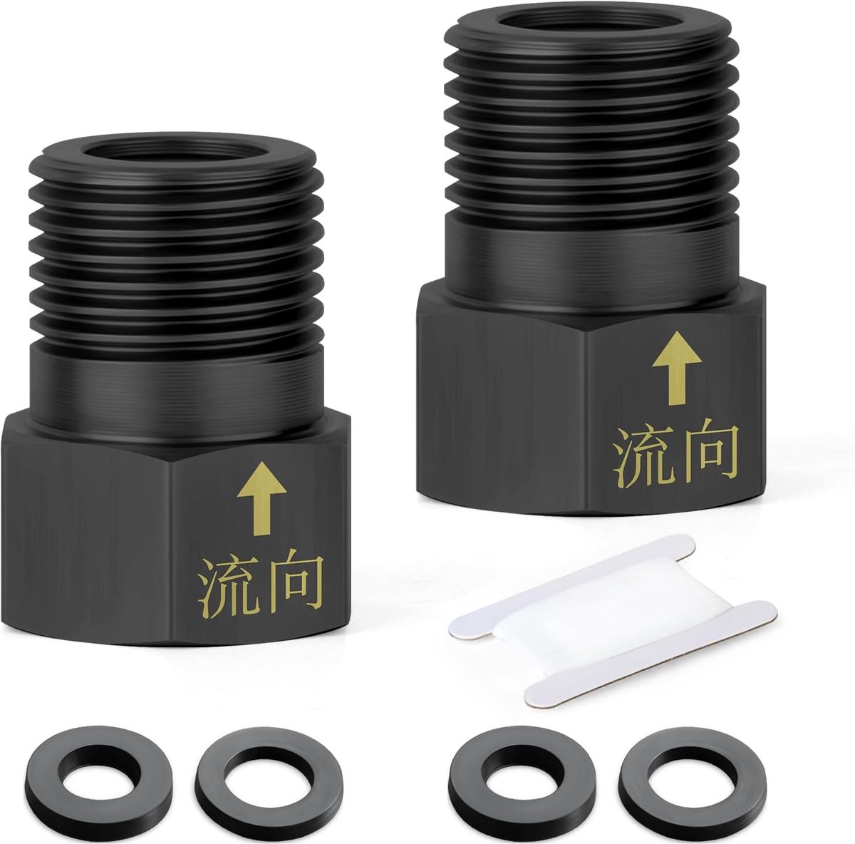 2stuks Zwart Messing 1/2" Vrouw naar 1/2" Mannelijke Draad, Terugstroom Preventie, Niet Terugkeer Eenweg Terugslagkleppen Terugslagkleppen