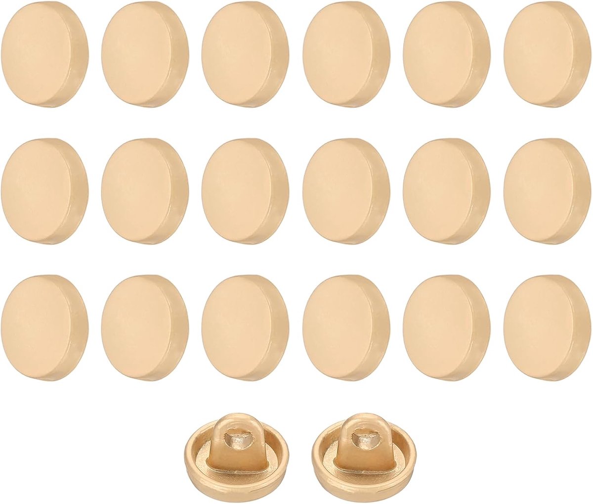 Knopen, plat, metallic, om te naaien, 9 mm, legering, schacht, reserveknoop, voor mannen, vrouwen, costain, jas, wol, hemd, broek, naaien, handwerk, mat goud