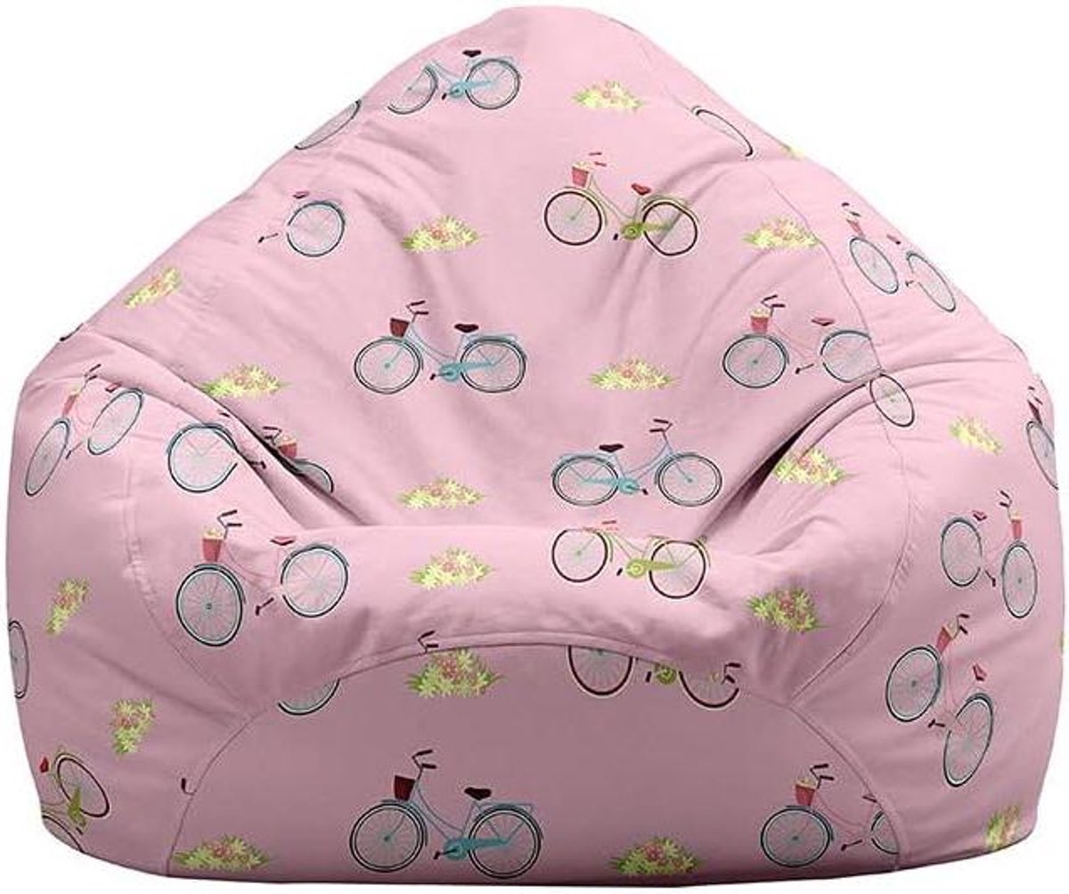 Zitzakhoes - Zitkussenhoes - Ontspannen Zitten - Met Handvat - 100x120cm - Roze Geel