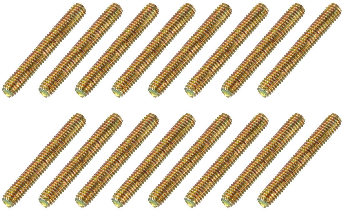 16 stuks volledige schroefdraadstang 5/16 inch schroefdraad, 2-1/4 inch lengte, schroefdraadstang, schroef, bankvoetschroeven, bouten voor stoel, meubels, montage