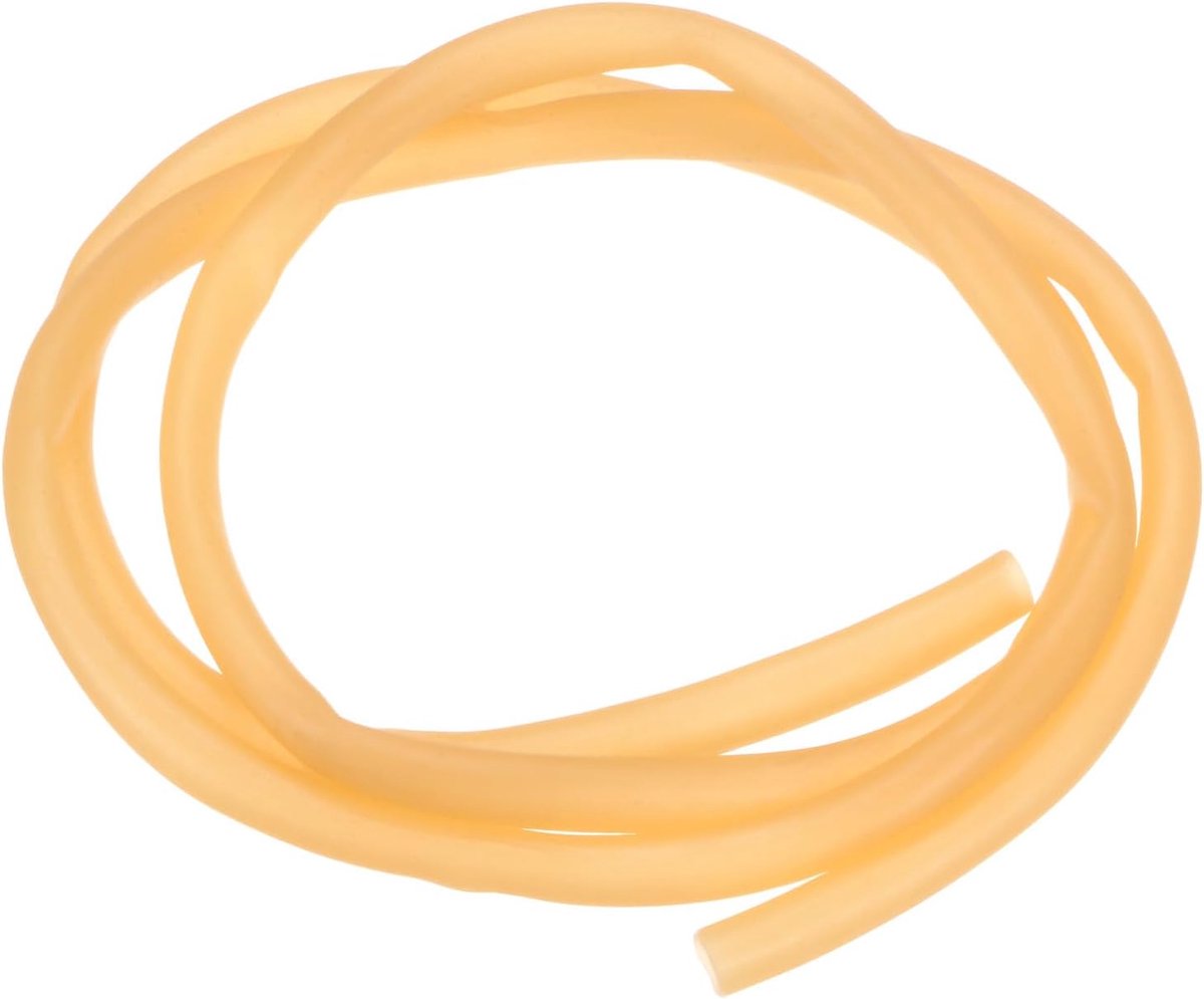 Natuurlijke latex rubberen buis, 3/16 inch [5 mm] ID x 9/32 inch [7 mm] OD 3ft lengte latex slang buis voor thuis/laboratorium/sport, zeer elastische bandbuizen [geel]