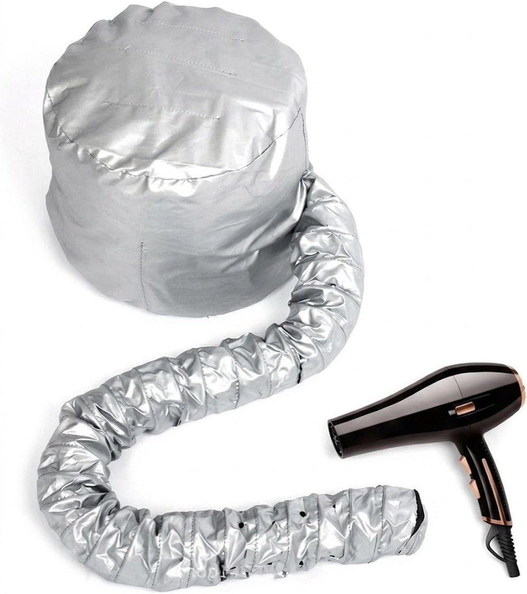 SnelShoppen - Haardroogkap Zilver - Zeer Absorberend voor Snel Drogen - Vermindert Kroezen - Beschermt Haar Tegen Hitte - Ideaal voor Alle Haartypes -
