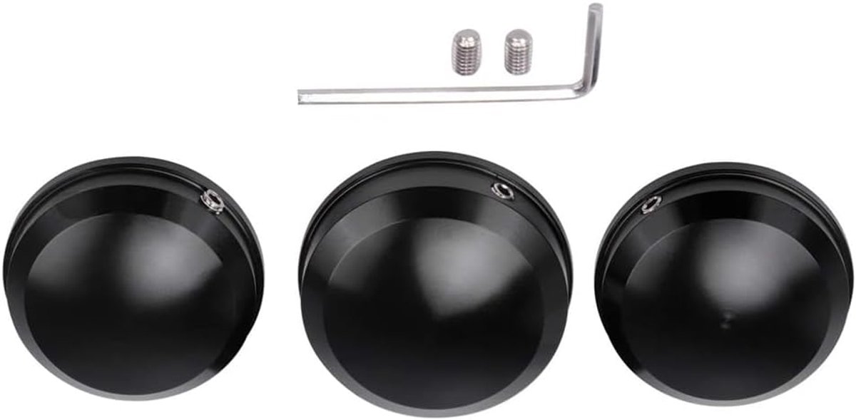 Aluminium bovenste voorvork stuurpenhoezen, motorfiets bovenste vork stuurpen covers asmoer doppen, compatibel met Ha-rley Sportster XL (behalve XL883C, XL1200C XL1200S), zwart