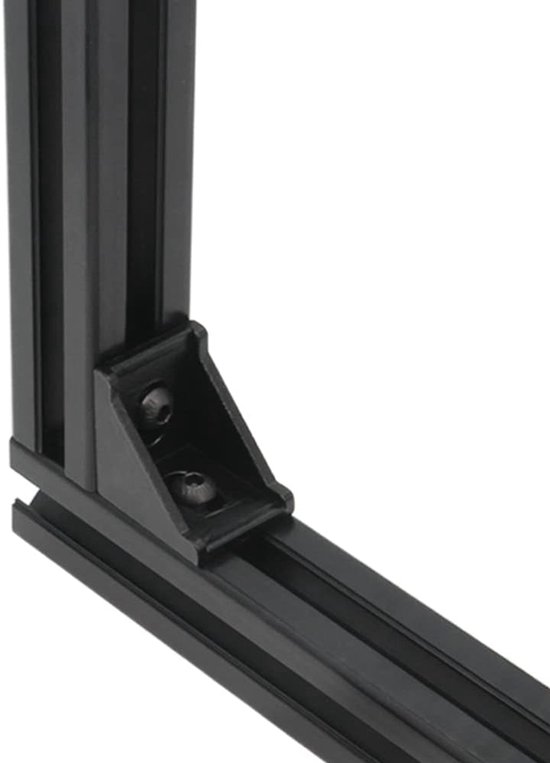10 stuks 4040 hoekhoek zwart rechthoekig met M6 schroeven 4040 serie voor sleuf 8 mm aluminium extrusieprofiel accessoires (4040 serie zwart met moer) — afbeelding 5