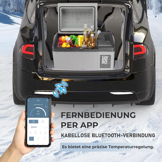 Compressorkoelbox - Draagbare vriezer - Koelen en vriezen - App bediening - 20 liter - Grijs — afbeelding 4
