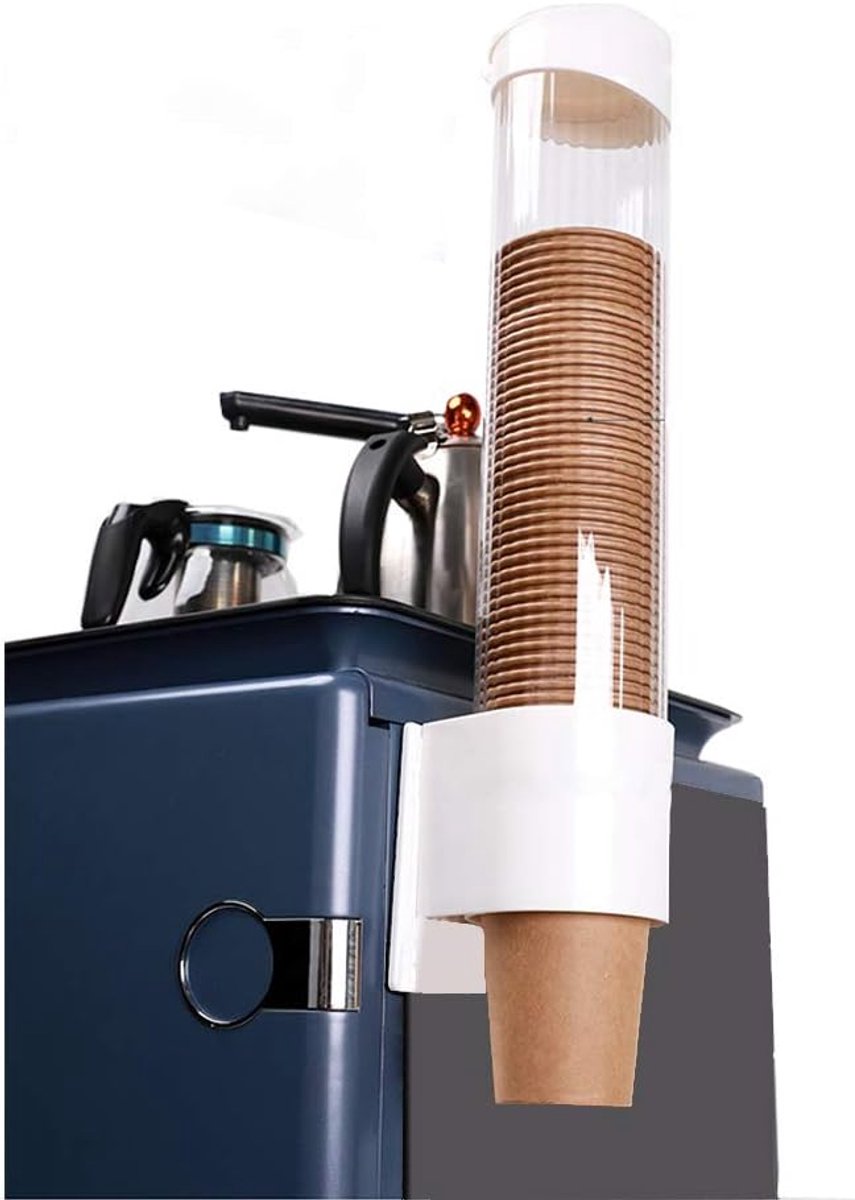 Kopjesdispenser Wandmontage - Geschikt voor 8-14 oz bekers - Voor plastic en papieren bekers - Ruimtebesparend - ShopVlot