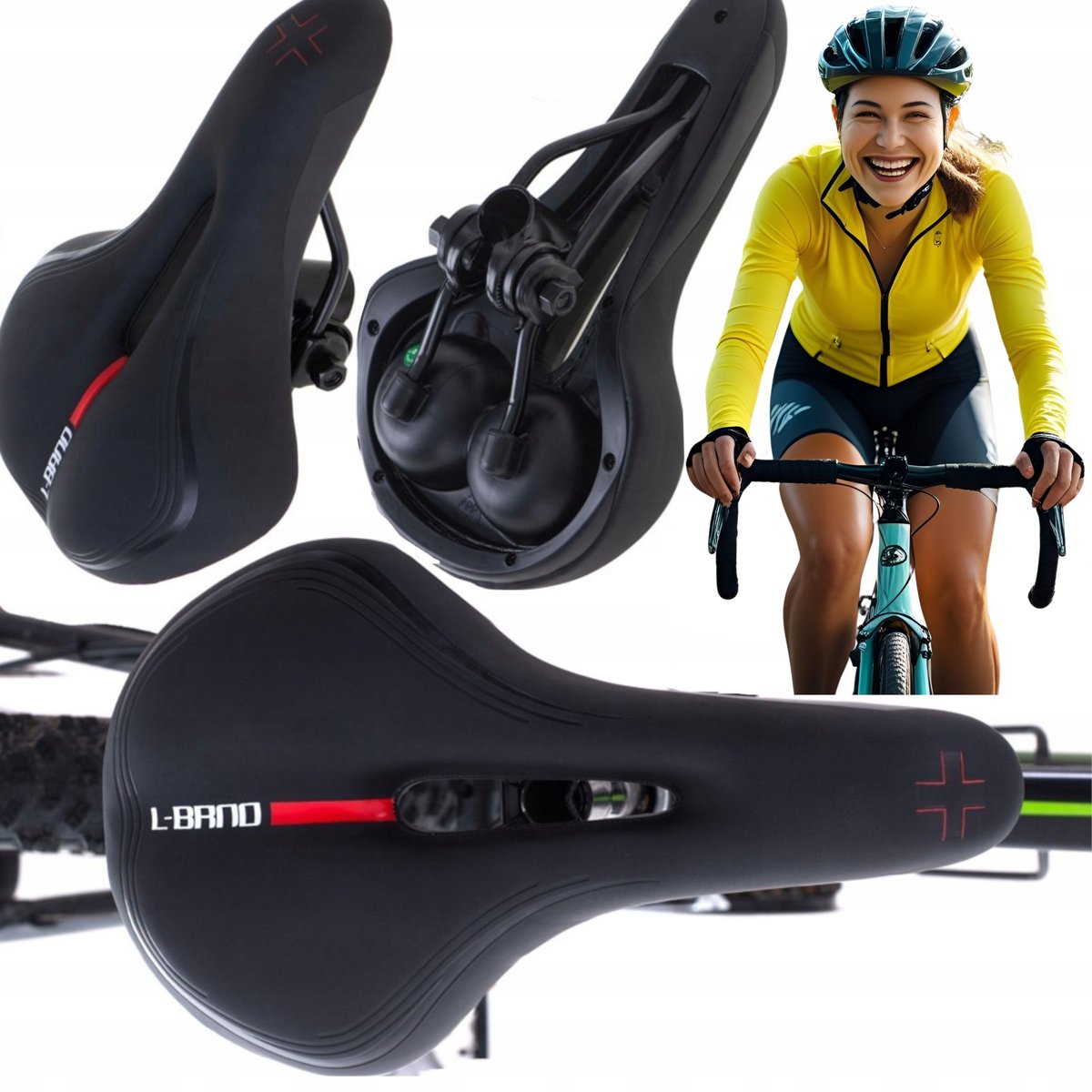 Comfortabele Fietszadel Dames Heren - Dik Schuim - Sport & Stadsfiets