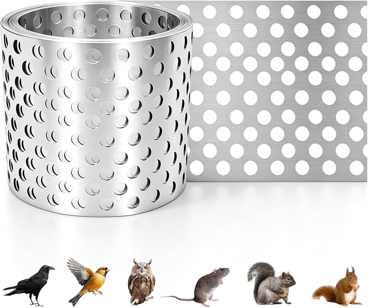 Aluminium gotenrooster 7 m - 80 mm breed - insecten- en vogelbescherming - voorkomt bladeren in het dak - ShopVlot