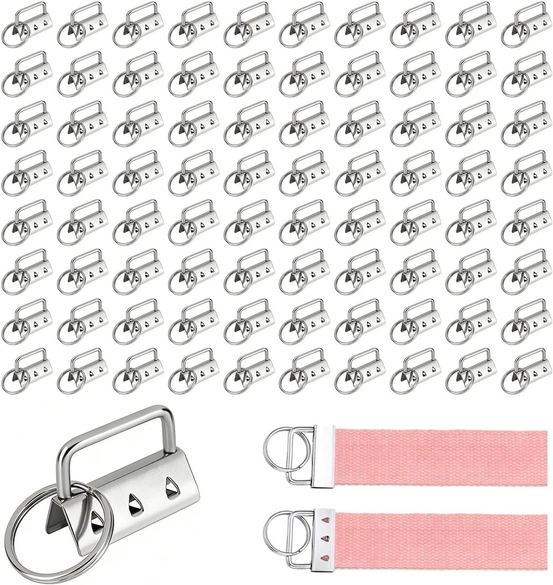 Keychain Clips 32mm - Zilver - 80 stuks - Robuust voor DIY sleutelhangers - ShopVlot