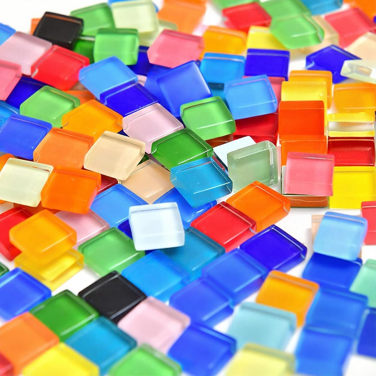 Mosaic tegels 1200 stuks - kleurrijke glazen steentjes - mini mozaïekstenen - ideaal voor DIY decoratie - ShopVlot