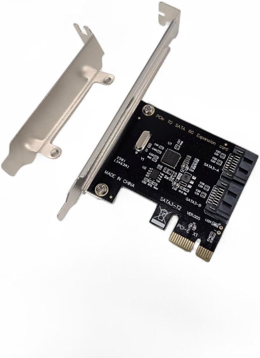 SATA 3.0 PCIe uitbreidingskaart - 2-poorts - 6Gbps dataoverdracht - eenvoudig opslag uitbreiden - ShopVlot
