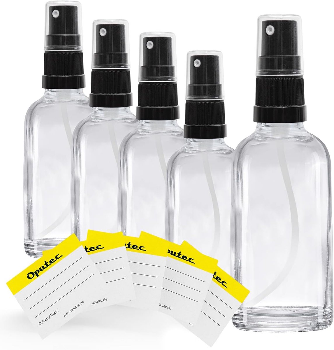Sprayflessen 5 x 30 ml - heldere glasflessen - fijne spraykop - ideaal voor thuisgebruik - ShopVlot