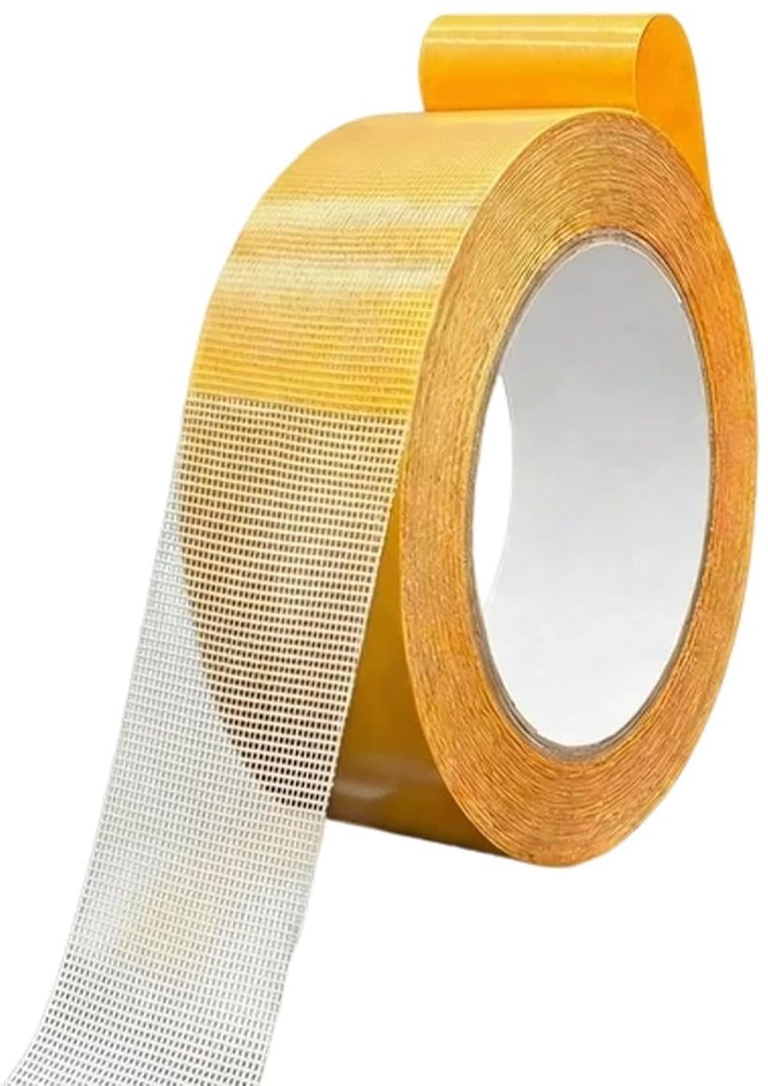 Dubbelzijdig plakband voor tapijten 20 m x 2,5 cm - sterke gaasdoek tape - schone bevestiging - ideaal voor knutselen - ShopVlot