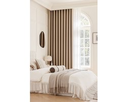 Maroyathome RUBEN - Gordijn - Verduisterend - met Ringen - kant en klaar - 300 x 260 cm - 300 cm breedte en 260 cm lengte - Naturel - 1 Stuk