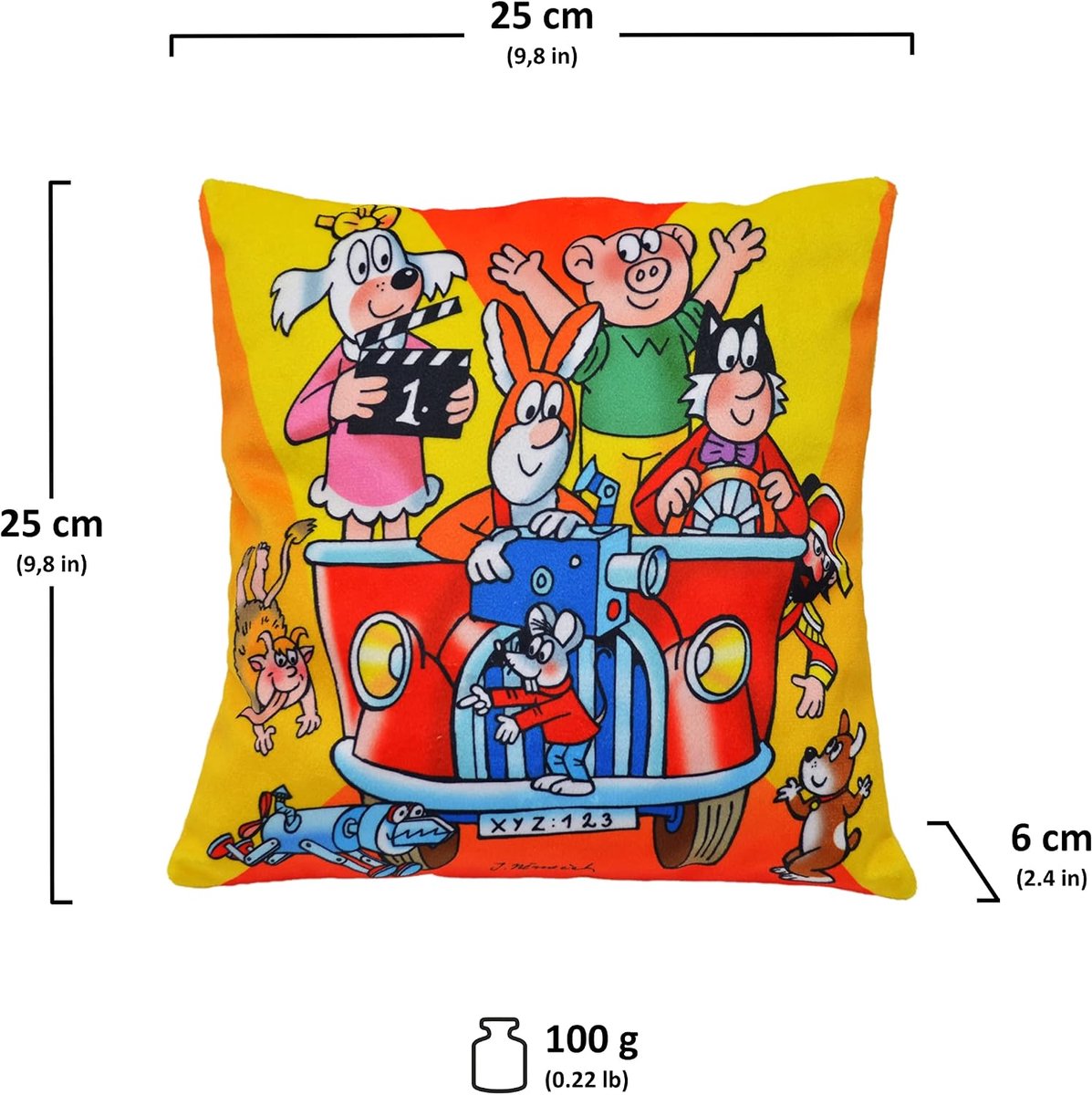 Sierkussen Cartoon Motief 30x30cm - Multikleur - Voor Kinderen - Comfortabel Slapen - ShopVlot
