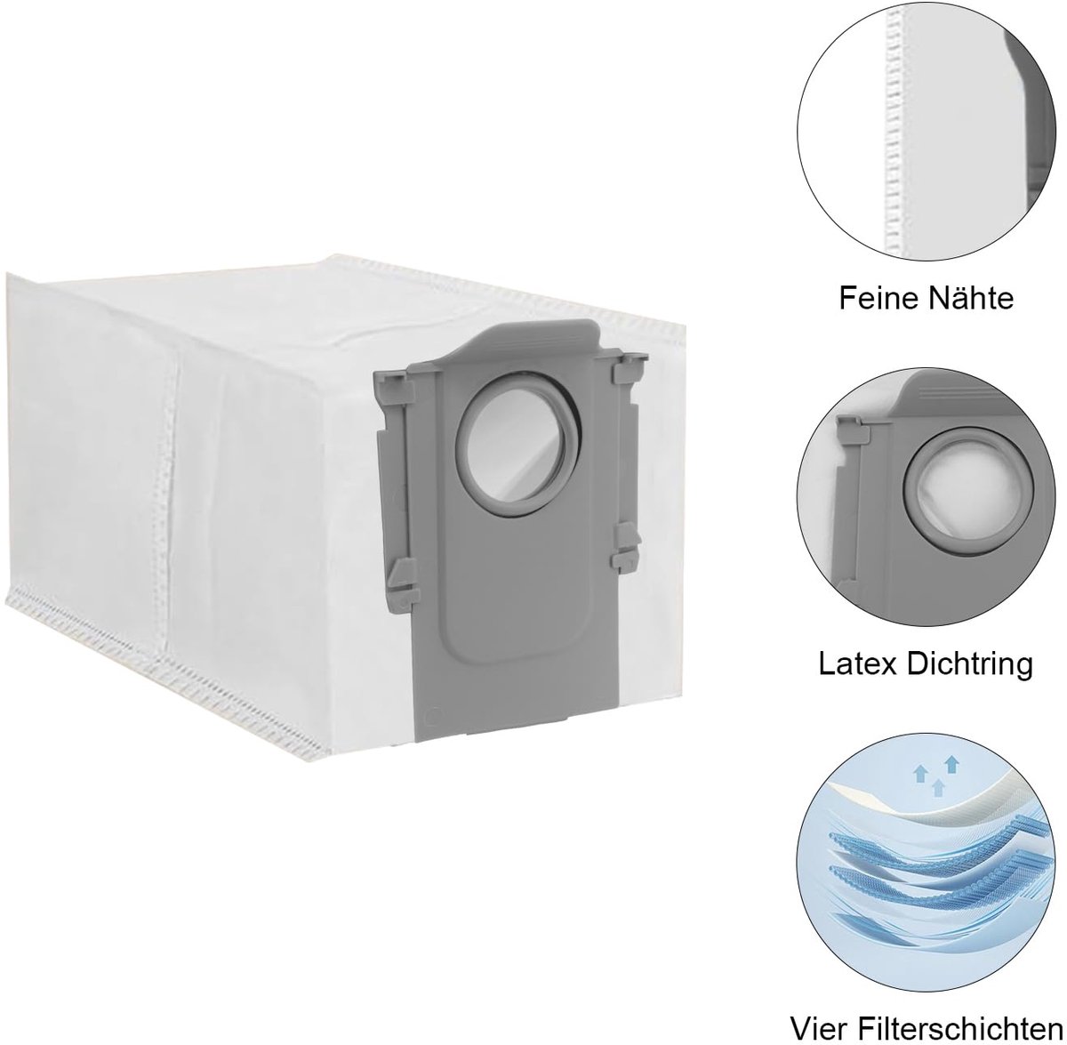 Reserveonderdelen stofzuigerrobot - compatibel met Roborock G20S/S8MaxV - hoofdborstel, zijborstels, HEPA-filter - ShopVlot