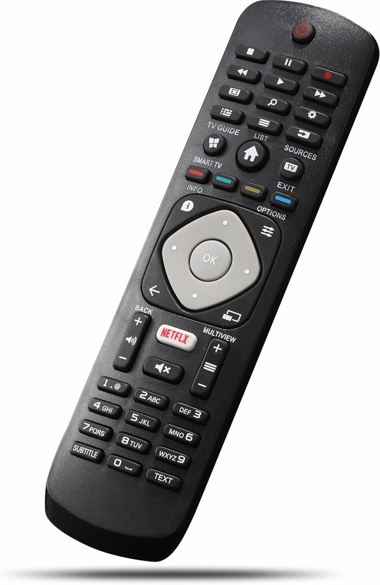 Vervangende afstandsbediening - compatibel met Philips Ambilight 77OLED806/12 - infrarood technologie - ShopVlot