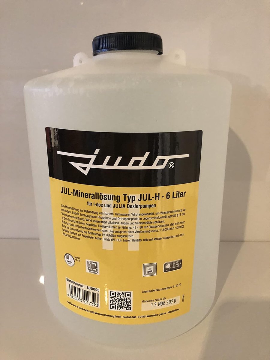 Judo mineral oplossing 6 liter - hardheid 3 - geel - ideaal voor waterbehandeling - ShopVlot