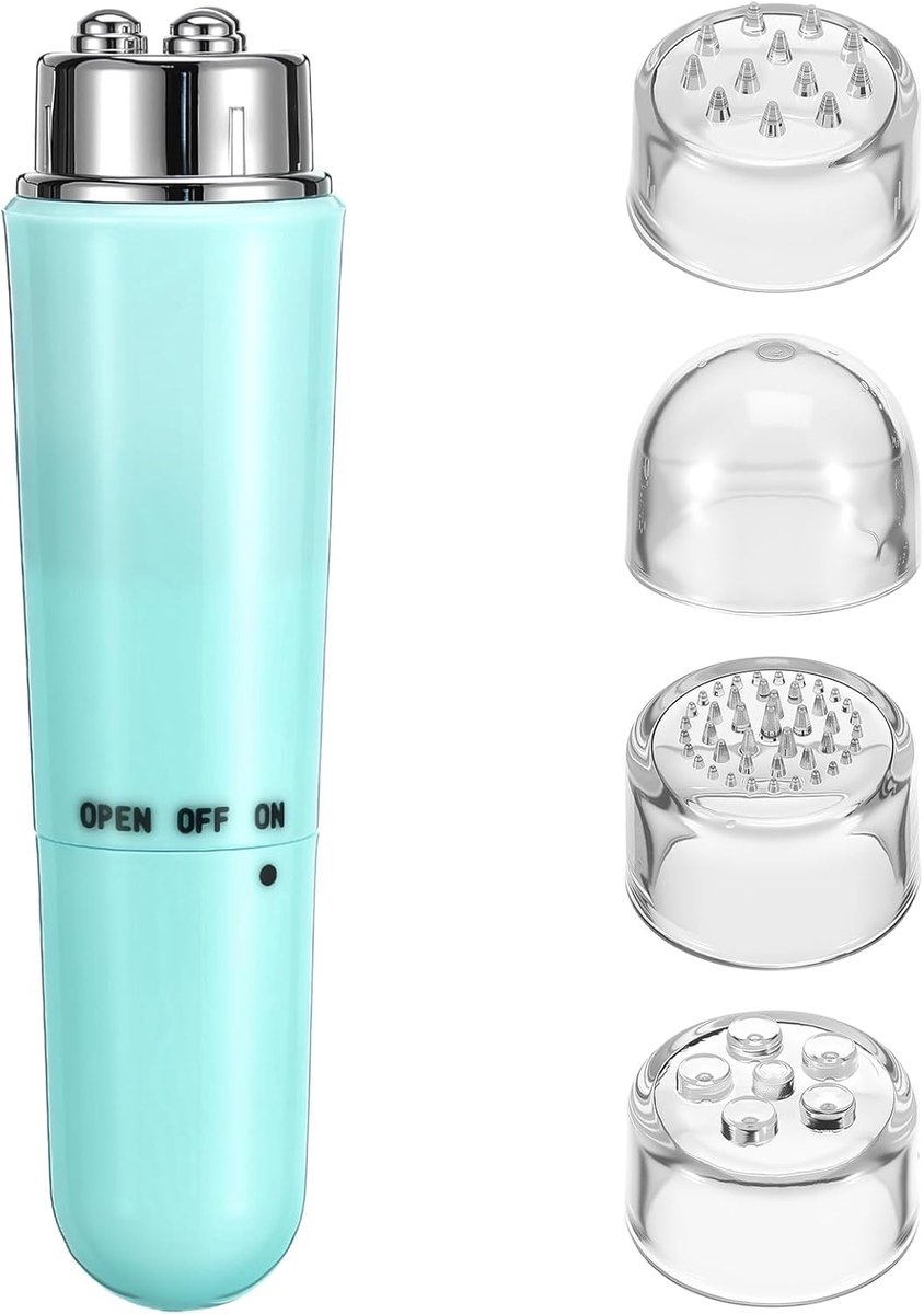 Elektrische gezichts- en nekmassager - 4 in 1 multifunctioneel - mini acupressuur massager - ShopVlot