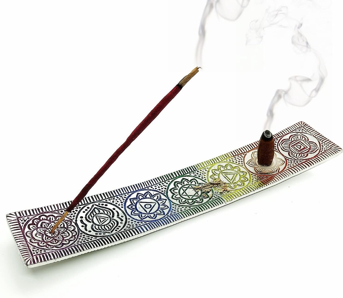Incenshouder voor Sticks - 10 Inch Handgemaakte Dubbele Incensestokhouders - Voor Energie Balanceren - ShopVlot