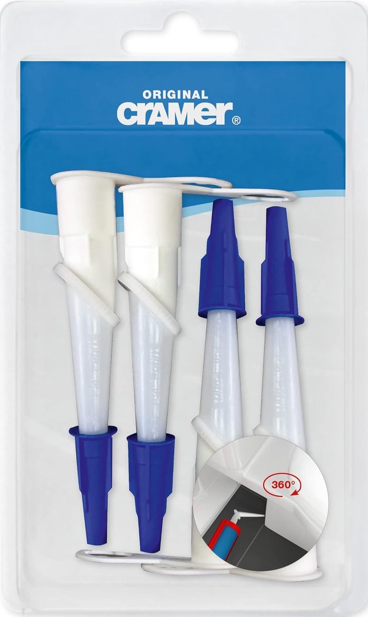 Silikondüse Rotating Silicone Nozzle - Set van 4 - Voor moeilijk bereikbare plaatsen - Perfect voor afdichtmiddelen - ShopVlot