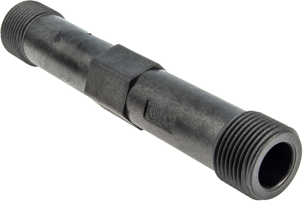 Sloten JS passstuk 1 inch (DN20) x 190 mm - KS-grijs - voor watermeter warmtehoeveelheidteller - duurzame kwaliteit - ShopVlot