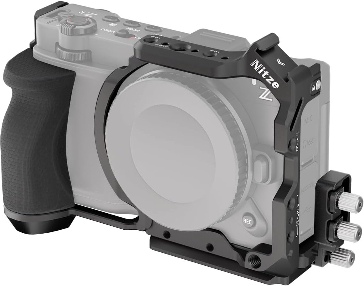Cage voor DSLR-camera met siliconenhandgreep - HDMI & USB-C kabelklem - voor gimbal en statief - ShopVlot