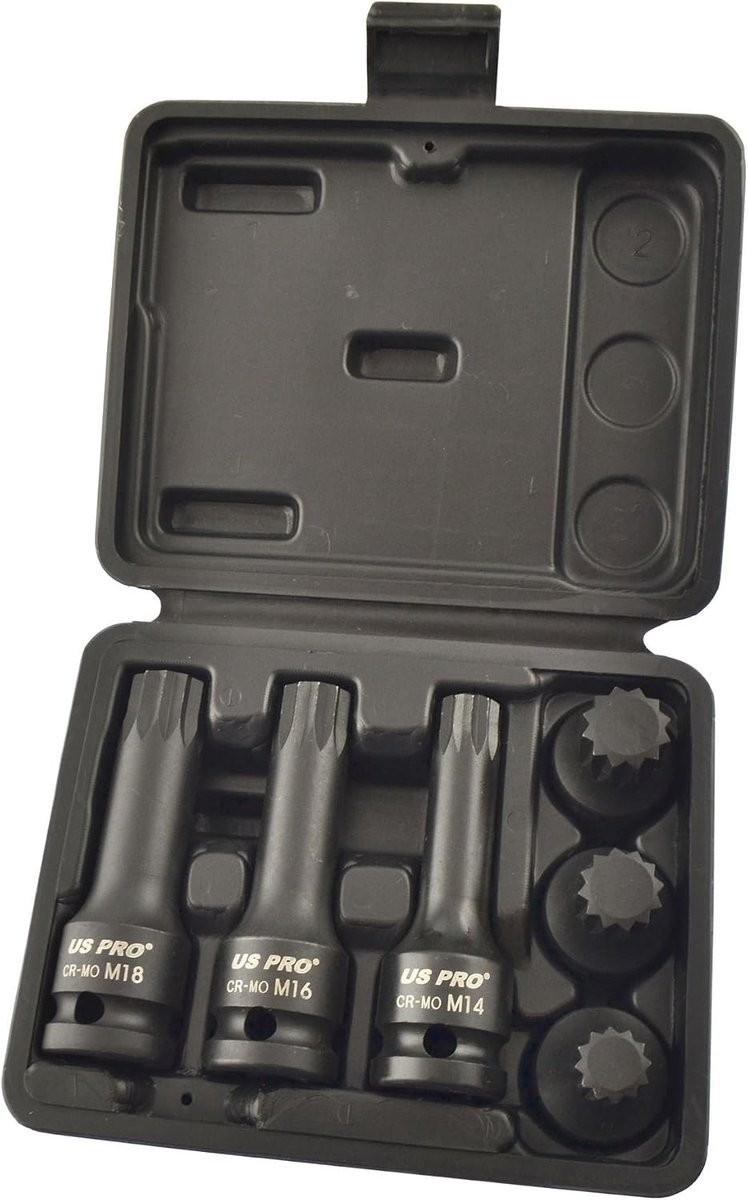 Steeksleutel inzet M14/M16/M18 - chrome molybdeen - 1/2" aansluiting - geschikt voor impact tools - ShopVlot