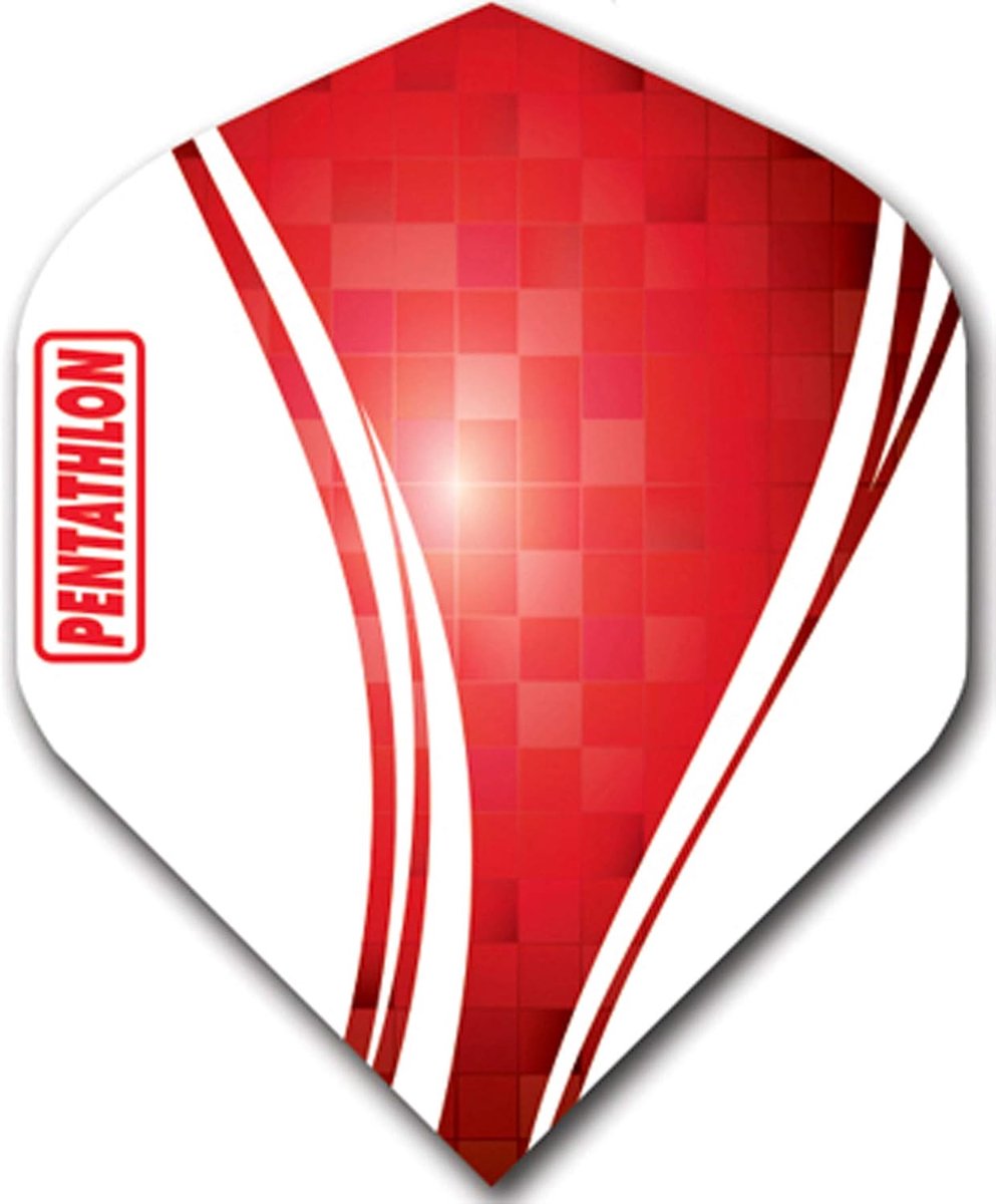 Darts flights - 100 micron - Pentathlon Wave Rood - Extra sterk voor maximale controle - ShopVlot