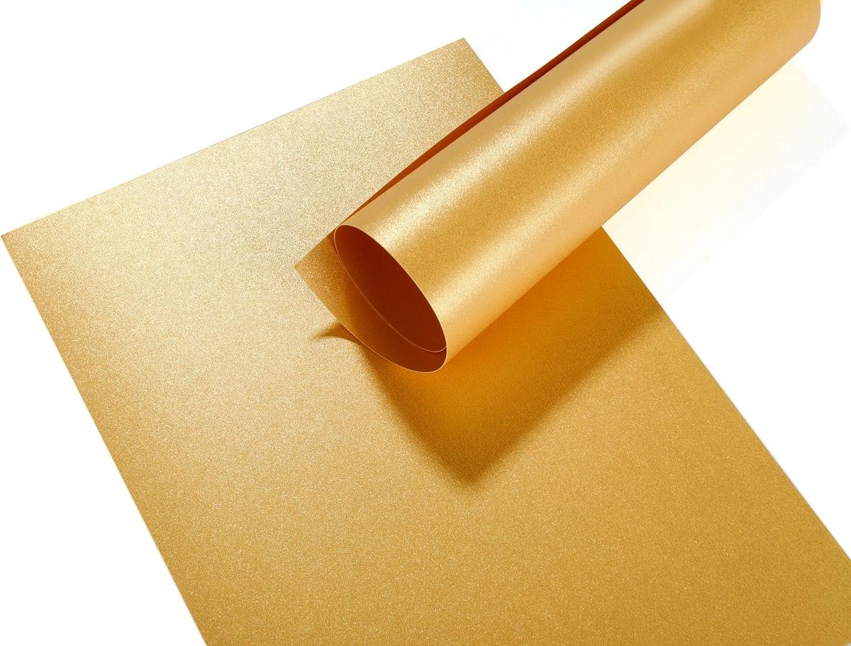Pergloss papier A4 - gouden metallic - 250 g/m² - luxe uitstraling voor knutselen - ShopVlot