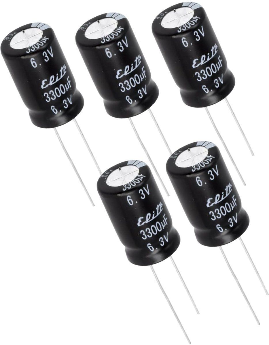 Electrolytische condensator 3300µF - 6,3V DC - THT montage - Betrouwbaar bij extreme temperaturen - ShopVlot