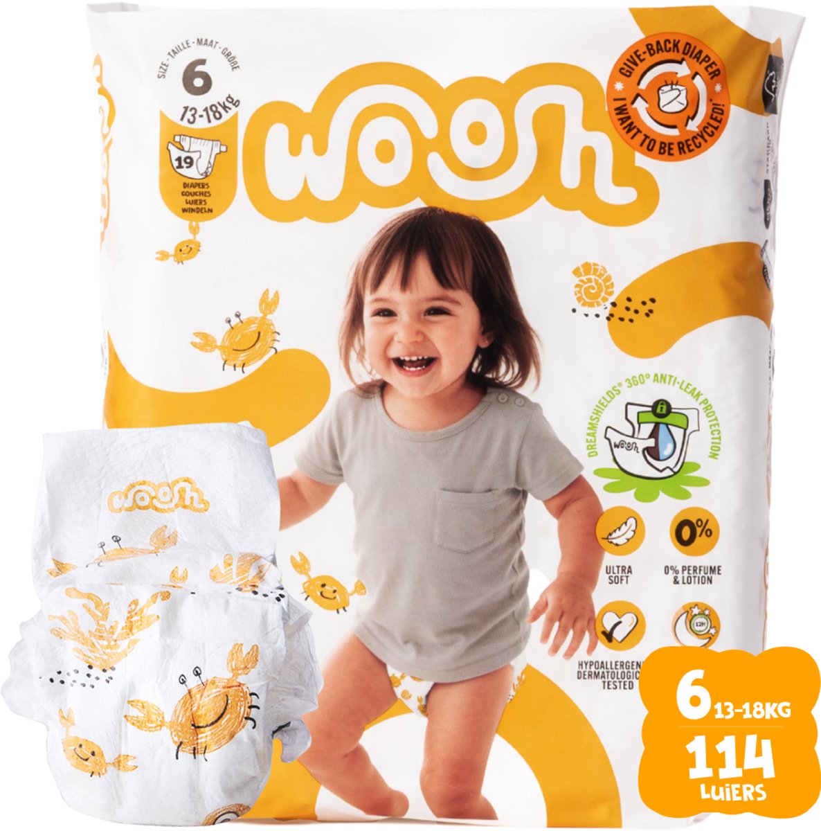 Woosh luiers maat 6 | 114 stuks