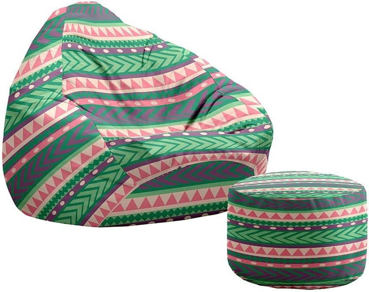 Zitzak Stoel - Luie Bank - Ontspannen Thuis - Opbergfunctie - 70x80+20x30cm - Geel