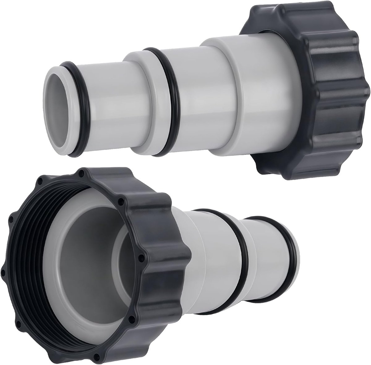 Adapter zwembadslang A 32/38 mm - 2 stuks - met slangklemmen en O-ringen - waterdichte aansluiting - ShopVlot