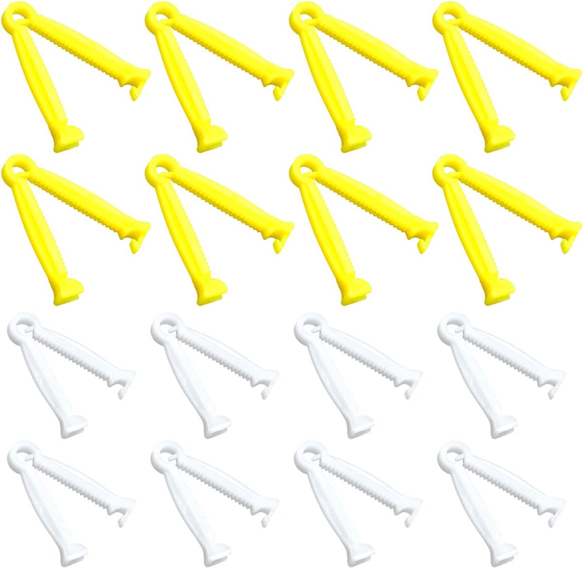 Umbilical cord clip voor kleine dieren - 16 stuks - plastic - hygiënisch en duurzaam - ShopVlot