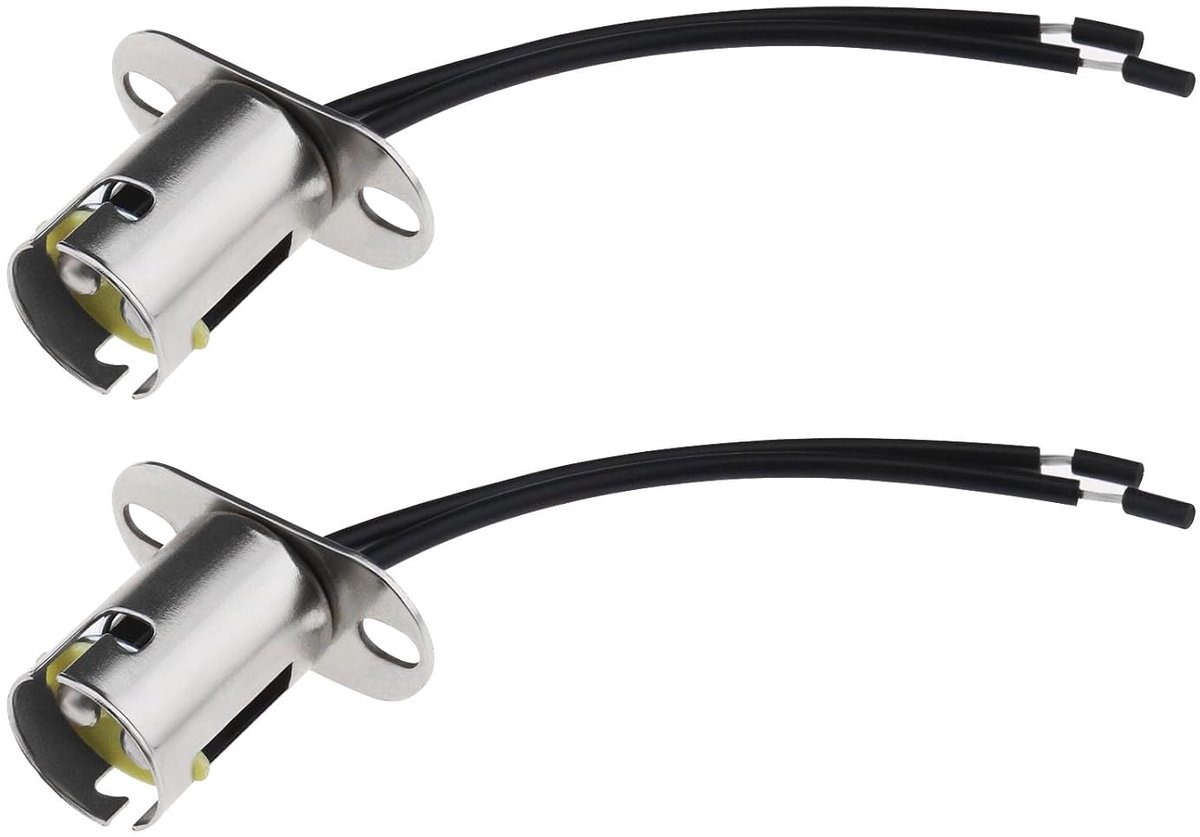 Lampvoet adapter BAY15D 1157 - 2 stuks - 10cm kabelset - Geschikt voor LED en gloeilampen - ShopVlot